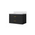 Lexora Castor 30 inch W Black Single Bath Wall Hung Vanity Cabinet and White Quartz Top - LVC30SL200