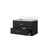 Lexora Castor 30 inch W Black Single Bath Wall Hung Vanity Cabinet and White Quartz Top - LVC30SL200