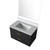 Lexora Castor 30 inch W Black Single Bath Wall Hung Vanity Cabinet Cultured Marble Countertop and 28 in Mirror - LVC30SL310