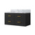 Lexora Castor 36 inch W Black Single Bath Wall Hung Vanity Cabinet and Carrara Marble Top - LVC36SL100