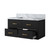 Lexora Castor 36 inch W Black Single Bath Wall Hung Vanity Cabinet and Carrara Marble Top - LVC36SL100
