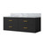 Lexora Castor 48 inch W Black Single Bath Wall Hung Vanity Cabinet and Carrara Marble Top - LVC48SL100