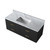 Lexora Castor 48 inch W Black Single Bath Wall Hung Vanity Cabinet and Carrara Marble Top - LVC48SL100