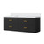 Lexora Castor 48 inch W Black Single Bath Wall Hung Vanity Cabinet and White Quartz Top - LVC48SL200