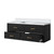 Lexora Castor 48 inch W Black Single Bath Wall Hung Vanity Cabinet and White Quartz Top - LVC48SL200