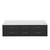 Lexora Castor 72 inch W Black Double Sink Wall Hung Vanity Cabinet and White Quartz Top - LVC72DL200