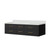 Lexora Castor 72 inch W Black Double Sink Wall Hung Vanity Cabinet and White Quartz Top - LVC72DL200
