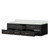 Lexora Castor 72 inch W Black Double Sink Wall Hung Vanity Cabinet and White Quartz Top - LVC72DL200