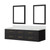 Lexora Castor 72 inch W Black Double Sink Wall Hung Vanity Cabinet, White Quartz Top, and 34 in Mirrors - LVC72DL210