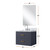 Lexora Castor 24 inch W x 18 in D Blue Single Bath Wall Hung Vanity Cabinet Acrylic Countertop, 18 in Mirror and Faucet Set - LVC24SE511