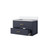 Lexora Castor 30 inch W Blue Single Bath Wall Hung Vanity Cabinet and White Quartz Top - LVC30SE200