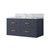 Lexora Castor 36 inch W Blue Single Bath Wall Hung Vanity Cabinet and Carrara Marble Top - LVC36SE100