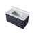 Lexora Castor 36 inch W Blue Single Bath Wall Hung Vanity Cabinet and White Quartz Top - LVC36SE200