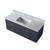 Lexora Castor 48 inch W Blue Single Bath Wall Hung Vanity Cabinet and Carrara Marble Top - LVC48SE100