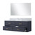 Lexora Castor 48 inch W Blue Single Bath Wall Hung Vanity Cabinet Carrara Marble Countertop and 43 in Mirror - LVC48SE110