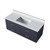 Lexora Castor 48 inch W Blue Single Bath Wall Hung Vanity Cabinet and White Quartz Top - LVC48SE200