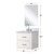Lexora Castor 20 inch W x 18 in D White Single Bath Wall Hung Vanity Cabinet Acrylic Countertop, 18 in Mirror and Faucet Set - LVC20SA511