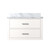 Lexora Castor 30 inch W White Single Bath Wall Hung Vanity Cabinet and Carrara Marble Top - LVC30SA100