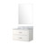 Lexora Castor 30 inch W White Single Bath Wall Hung Vanity Cabinet Carrara Marble Countertop and 28 in Mirror - LVC30SA110
