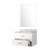 Lexora Castor 30 inch W White Single Bath Wall Hung Vanity Cabinet Carrara Marble Countertop and 28 in Mirror - LVC30SA110