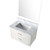 Lexora Castor 30 inch W White Single Bath Wall Hung Vanity Cabinet Carrara Marble Countertop and 28 in Mirror - LVC30SA110
