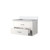 Lexora Castor 30 inch W White Single Bath Wall Hung Vanity Cabinet and White Quartz Top - LVC30SA200