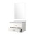 Lexora Castor 30 inch W White Single Bath Wall Hung Vanity Cabinet White Quartz Countertop and 28 in Mirror - LVC30SA210