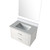 Lexora Castor 30 inch W White Single Bath Wall Hung Vanity Cabinet White Quartz Countertop and 28 in Mirror - LVC30SA210