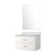 Lexora Castor 30 inch W White Single Bath Wall Hung Vanity Cabinet Cultured Marble Countertop and 28 in Mirror - LVC30SA310