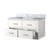 Lexora Castor 36 inch W White Single Bath Wall Hung Vanity Cabinet and Carrara Marble Top - LVC36SA100