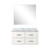 Lexora Castor 36 inch W White Single Bath Wall Hung Vanity Cabinet Carrara Marble Countertop and 34 in Mirror - LVC36SA110