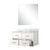 Lexora Castor 36 inch W White Single Bath Wall Hung Vanity Cabinet Carrara Marble Countertop and 34 in Mirror - LVC36SA110