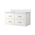 Lexora Castor 36 inch W White Single Bath Wall Hung Vanity Cabinet and White Quartz Top - LVC36SA200