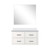 Lexora Castor 36 inch W White Single Bath Wall Hung Vanity Cabinet White Quartz Countertop and 34 in Mirror - LVC36SA210
