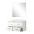 Lexora Castor 36 inch W White Single Bath Wall Hung Vanity Cabinet White Quartz Countertop and 34 in Mirror - LVC36SA210