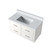 Lexora Castor 36 inch W White Single Bath Wall Hung Vanity Cabinet and Cultured Marble Top - LVC36SA300