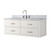 Lexora Castor 48 inch W White Single Bath Wall Hung Vanity Cabinet, Carrara Marble Top, and Faucet Set - LVC48SA101