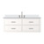 Lexora Castor 48 inch W White Single Bath Wall Hung Vanity Cabinet, White Quartz Top, and Faucet Set - LVC48SA201