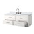 Lexora Castor 48 inch W White Single Bath Wall Hung Vanity Cabinet, White Quartz Top, and Faucet Set - LVC48SA201