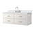 Lexora Castor 48 inch W White Single Bath Wall Hung Vanity Cabinet, Cultured Marble Top, and Faucet Set - LVC48SA301