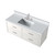 Lexora Castor 48 inch W White Single Bath Wall Hung Vanity Cabinet, Cultured Marble Top, and Faucet Set - LVC48SA301
