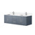 Lexora Geneva 60 in. W Dark Grey Wall Mount Double Sink Vanity Cabinet, Cultured Marble Top, and Faucet Set - LVG60DB301