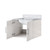 Lexora Geneva 24 in. W Glossy White Wall Mount Bath Vanity Cabinet and Carrara Marble Top - LVG24SM100
