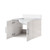 Lexora Geneva 24 in. W Glossy White Wall Mount Bath Vanity Cabinet and White Quartz Top - LVG24SM200