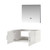 Lexora Geneva 36 in. W Glossy White Wall Mount Bath Vanity Cabinet and 36 in. LED Mirror - LVG36SM010