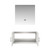 Lexora Geneva 36 in. W Glossy White Wall Mount Bath Vanity Cabinet and 36 in. LED Mirror - LVG36SM010