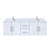 Lexora Geneva 60 in. W Glossy White Wall Mount Double Sink Vanity Cabinet, White Quartz Top, and Faucet Set - LVG60DM201