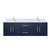 Lexora Geneva 60 in. W Navy Blue Wall Mount Double Sink Vanity Cabinet, Cultured Marble Top, and Faucet Set - LVG60DE301