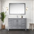 Lexora Jacques 48 in. W Distressed Grey Bath Vanity Cabinet and Cultured Marble Top - LVJ48SD300