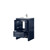 Lexora Lafarre 24 inch W x 20 in D Navy Blue Bath Vanity Cabinet, Cultured Marble Top and Chrome Faucet Set - LVLF24SNB301